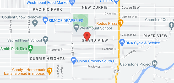 map of 1021 Vaughan ST W